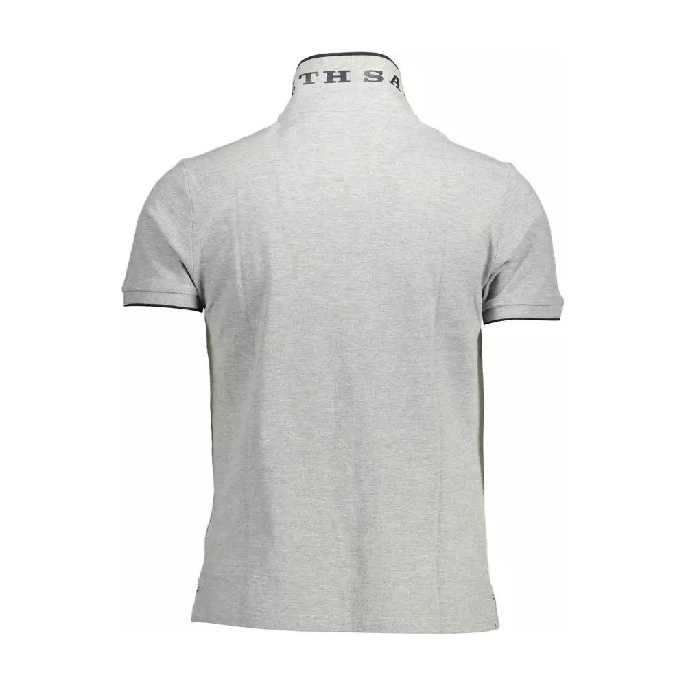 North Sails Elegant Gray Contrast Detail Polo Shirt elegant-gray-contrast-detail-polo-shirt