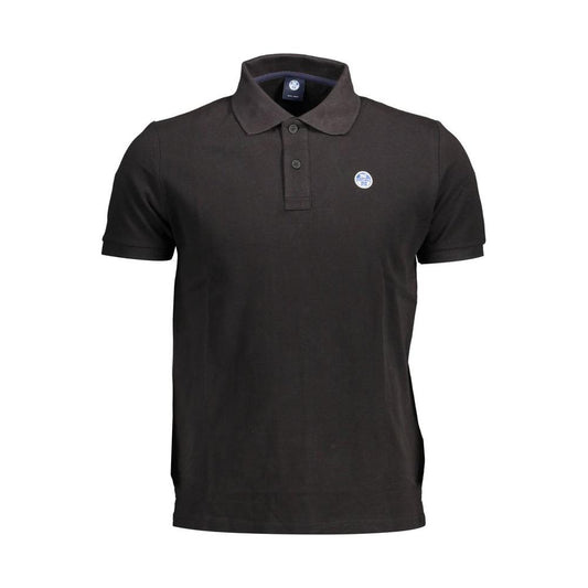 Elegant Short-Sleeved Black Polo Shirt