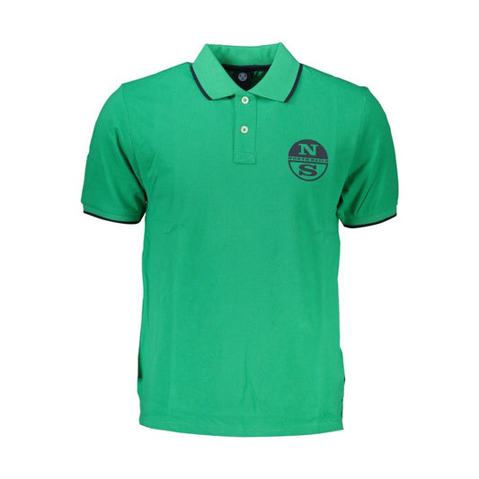 Green Cotton Polo Shirt