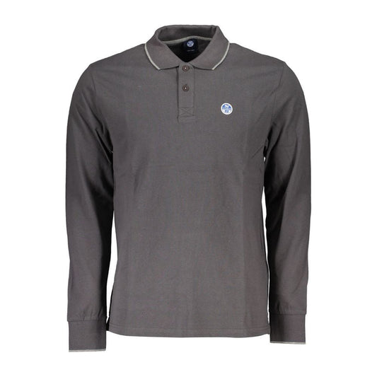 North Sails | Gray Cotton Polo Shirt| McRichard Designer Brands   