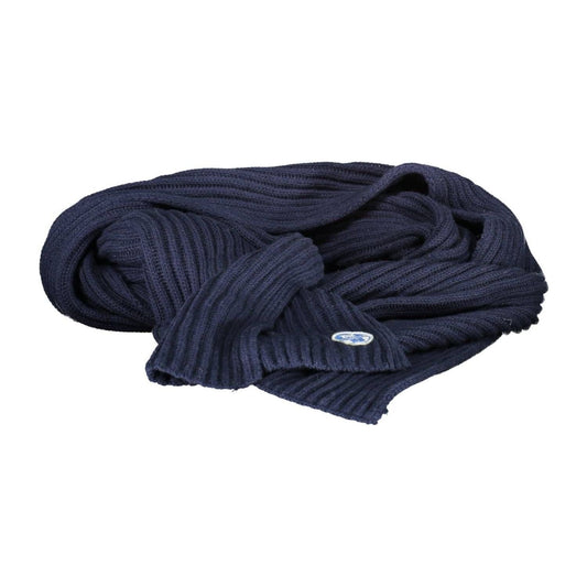 North Sails Elegant Blue Woven Scarf blue-cotton-scarf-1