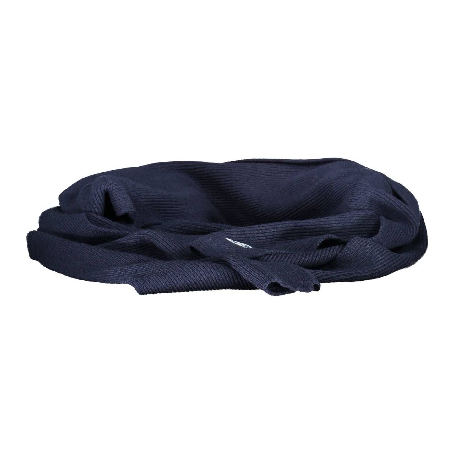 North Sails Elegant Blue Scarf with Distinctive Logo Detail blue-cotton-scarf