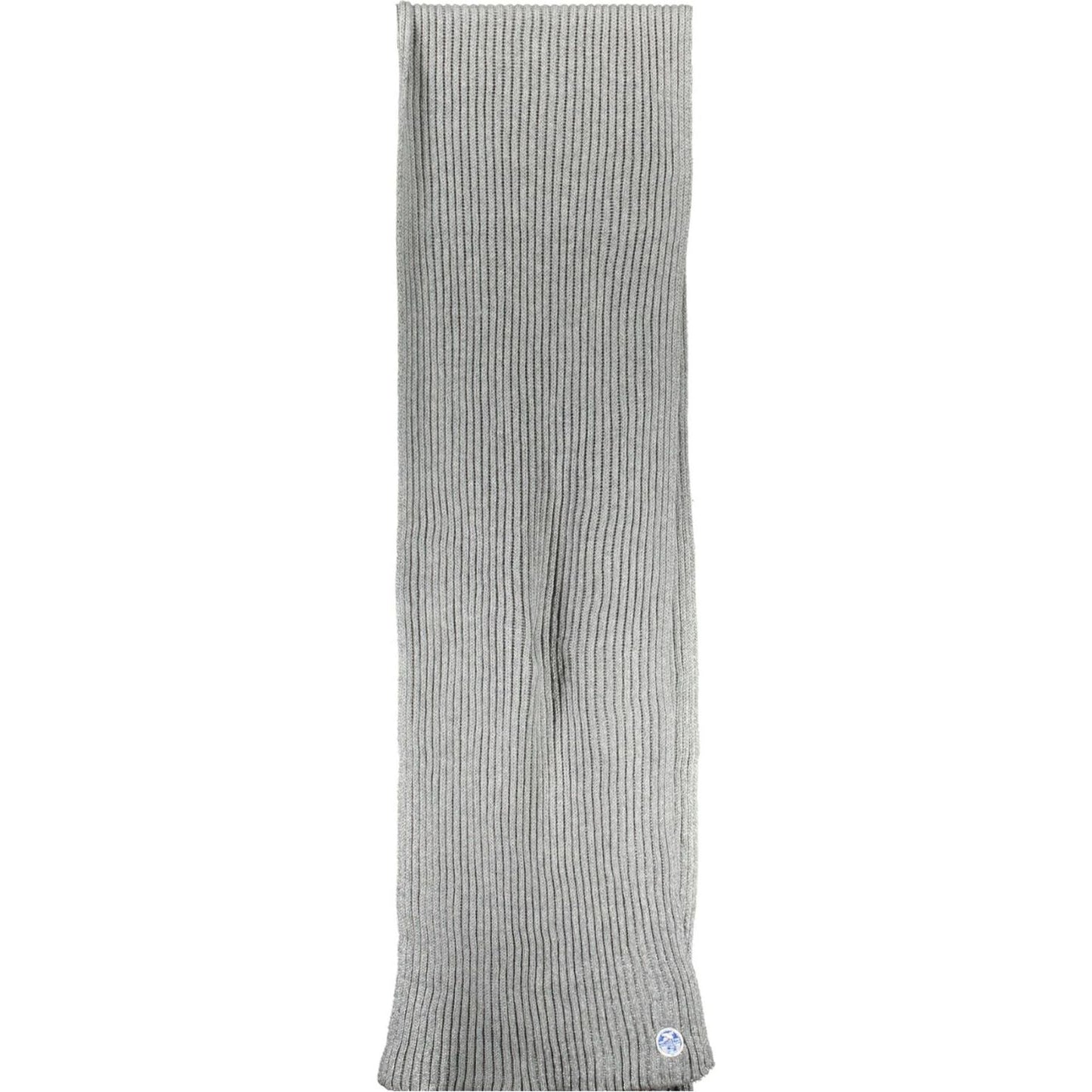 North Sails Elegant Gray Textured Scarf - Luxurious Blend gray-cotton-scarf-2