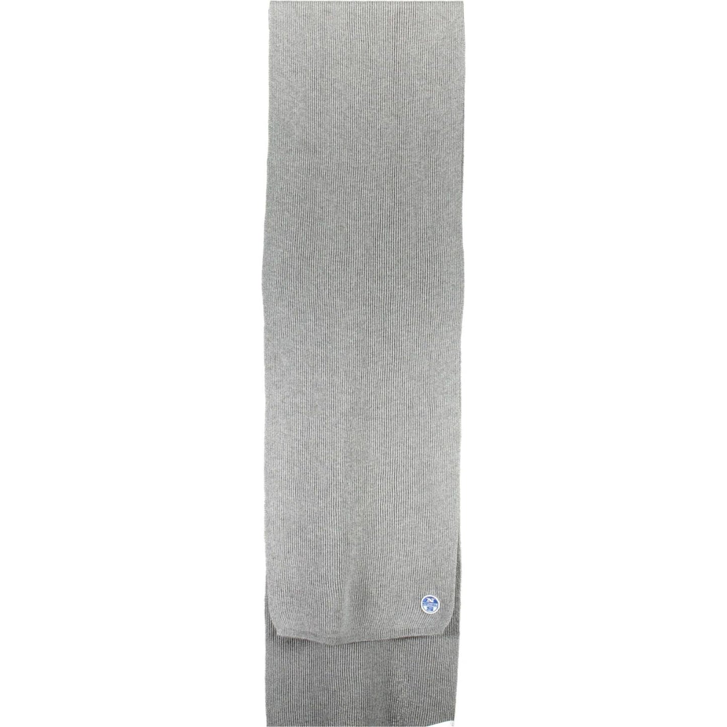 North Sails Elegant Gray Scarf - Warm Textured Blend gray-cotton-scarf-1