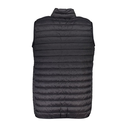 Sleek Sleeveless Black Zip Vest