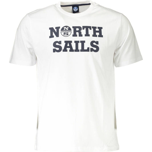 North Sails Elegant White Round Neck Tee with Print elegant-white-round-neck-tee-with-print-1