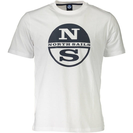 North Sails Crisp White Cotton Tee with Signature Print crisp-white-cotton-tee-with-signature-print