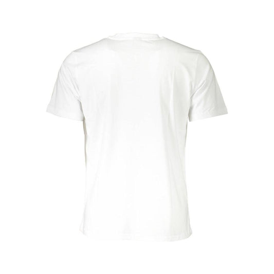 Chic White Cotton Tee with Logo Accent