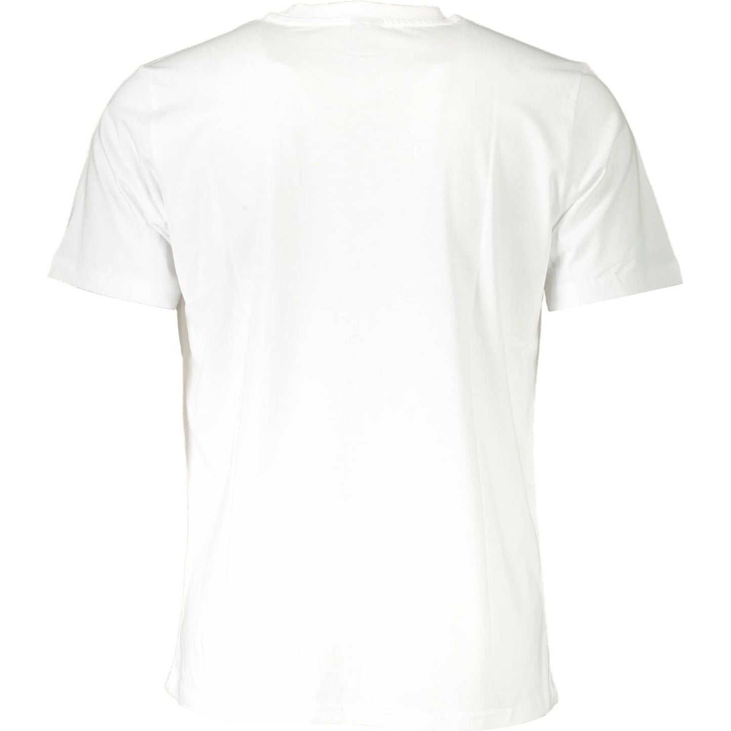 North Sails Chic White Cotton Tee with Logo Accent chic-white-cotton-tee-with-logo-accent