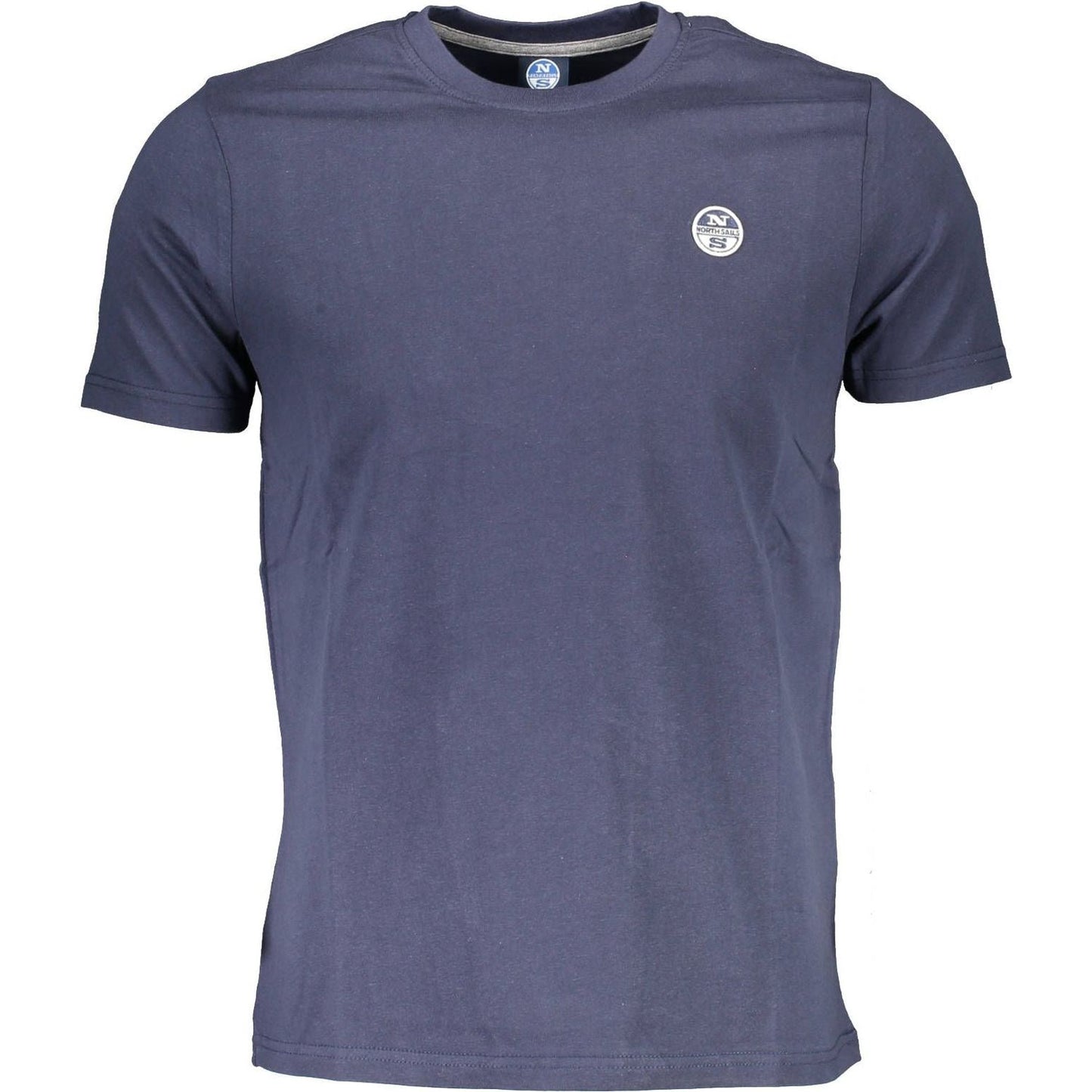 North Sails Blue Cotton Casual Round Neck Tee blue-cotton-casual-round-neck-tee