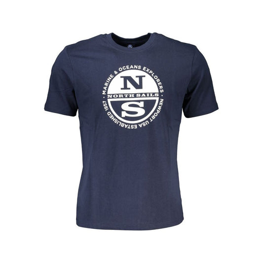 North Sails Blue Cotton T-Shirt blue-cotton-t-shirt-126