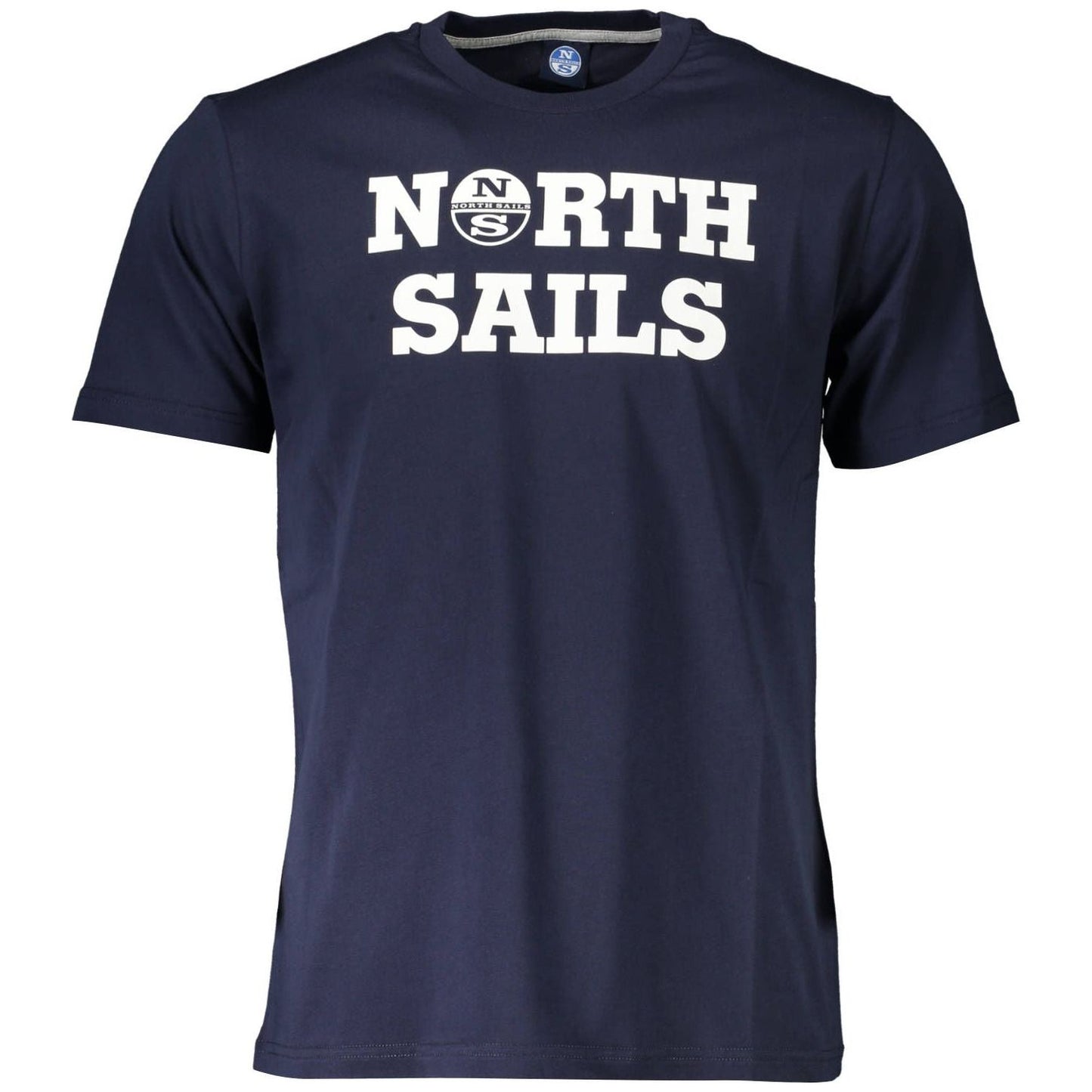 North Sails Chic Blue Cotton Tee with Classic Print chic-blue-cotton-tee-with-classic-print