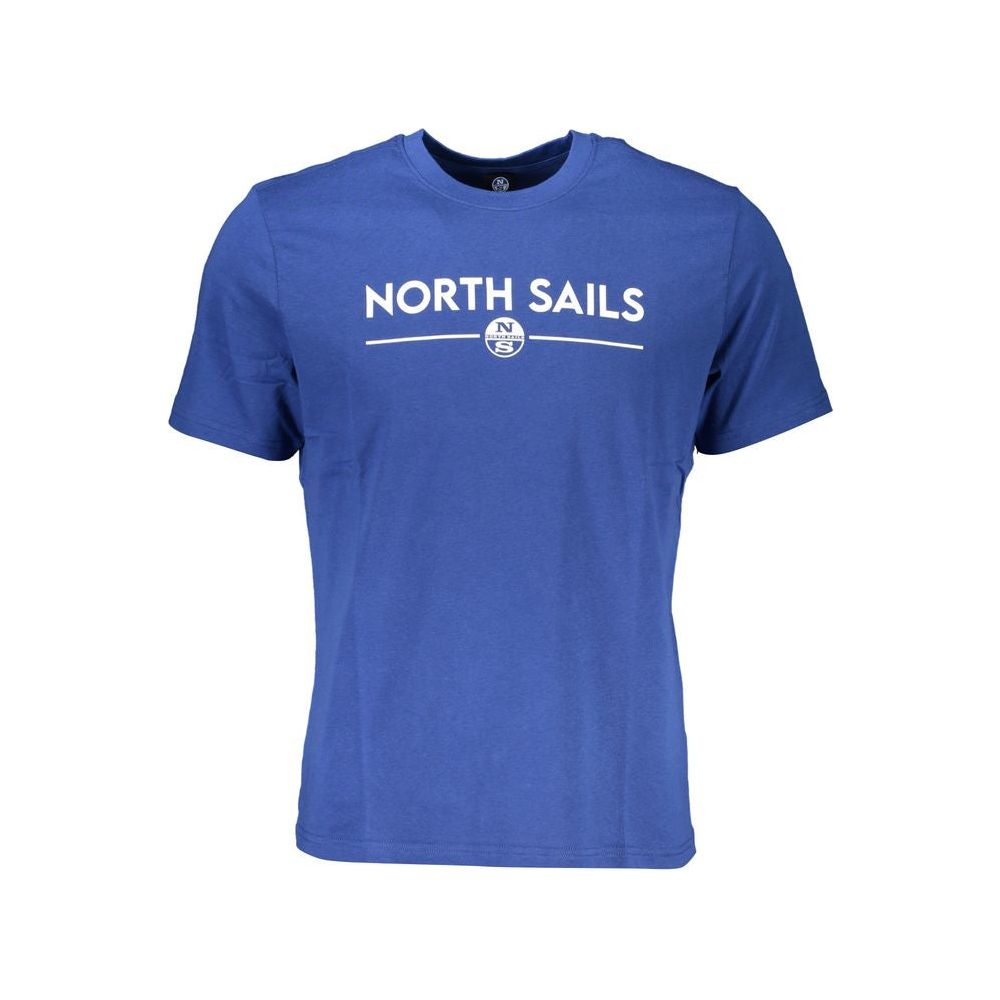 North Sails Blue Cotton T-Shirt blue-cotton-t-shirt-128