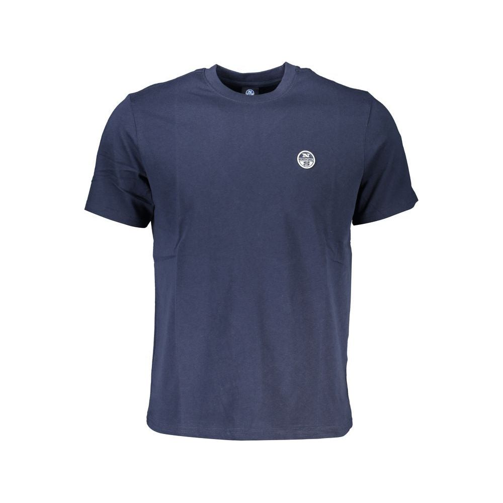 North Sails Blue Cotton T-Shirt blue-cotton-t-shirt-130