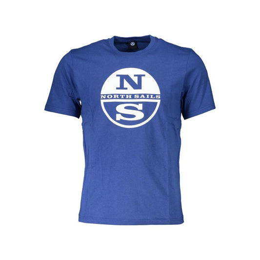 North Sails Blue Cotton T-Shirt blue-cotton-t-shirt-133