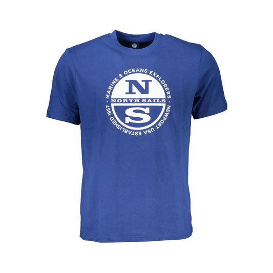 North Sails Blue Cotton T-Shirt blue-cotton-t-shirt-97