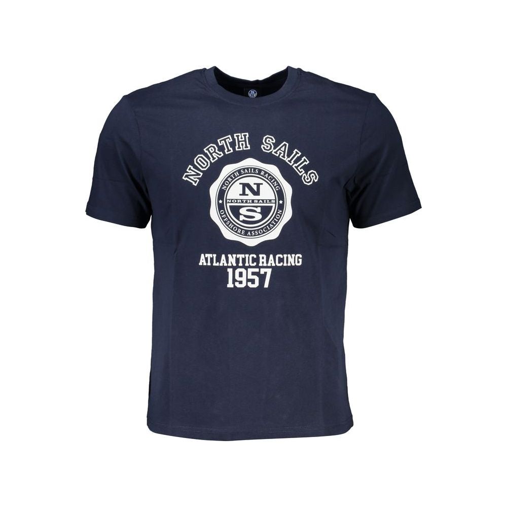 North Sails Blue Cotton T-Shirt blue-cotton-t-shirt-124