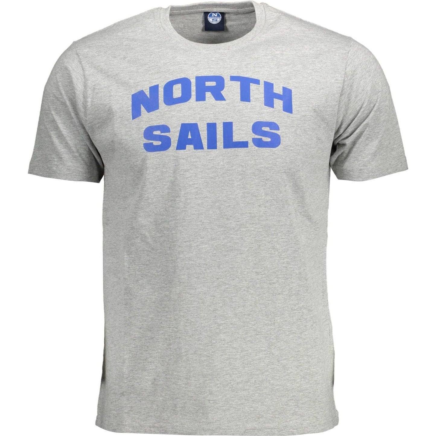 North Sails Chic Gray Crew Neck Statement Tee chic-gray-crew-neck-statement-tee