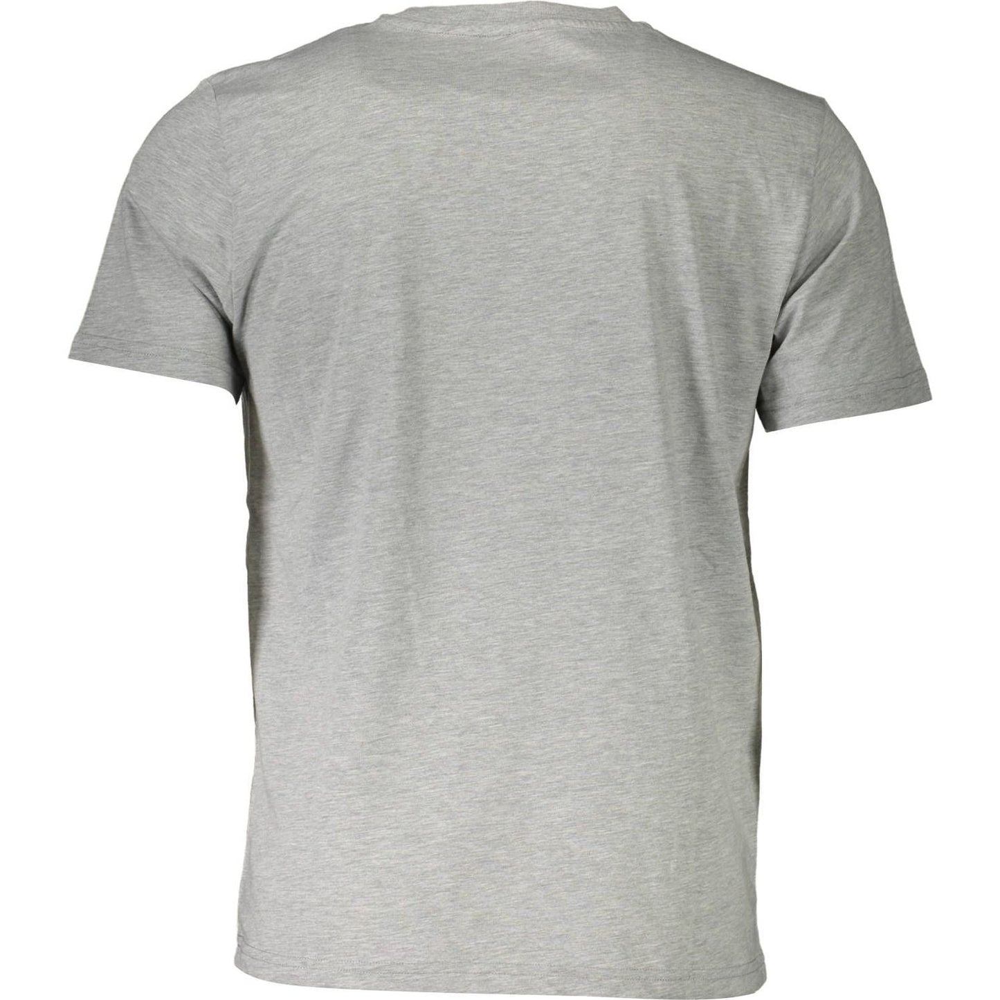North Sails Sleek Gray Cotton T-Shirt with Iconic Print sleek-gray-cotton-t-shirt-with-iconic-print