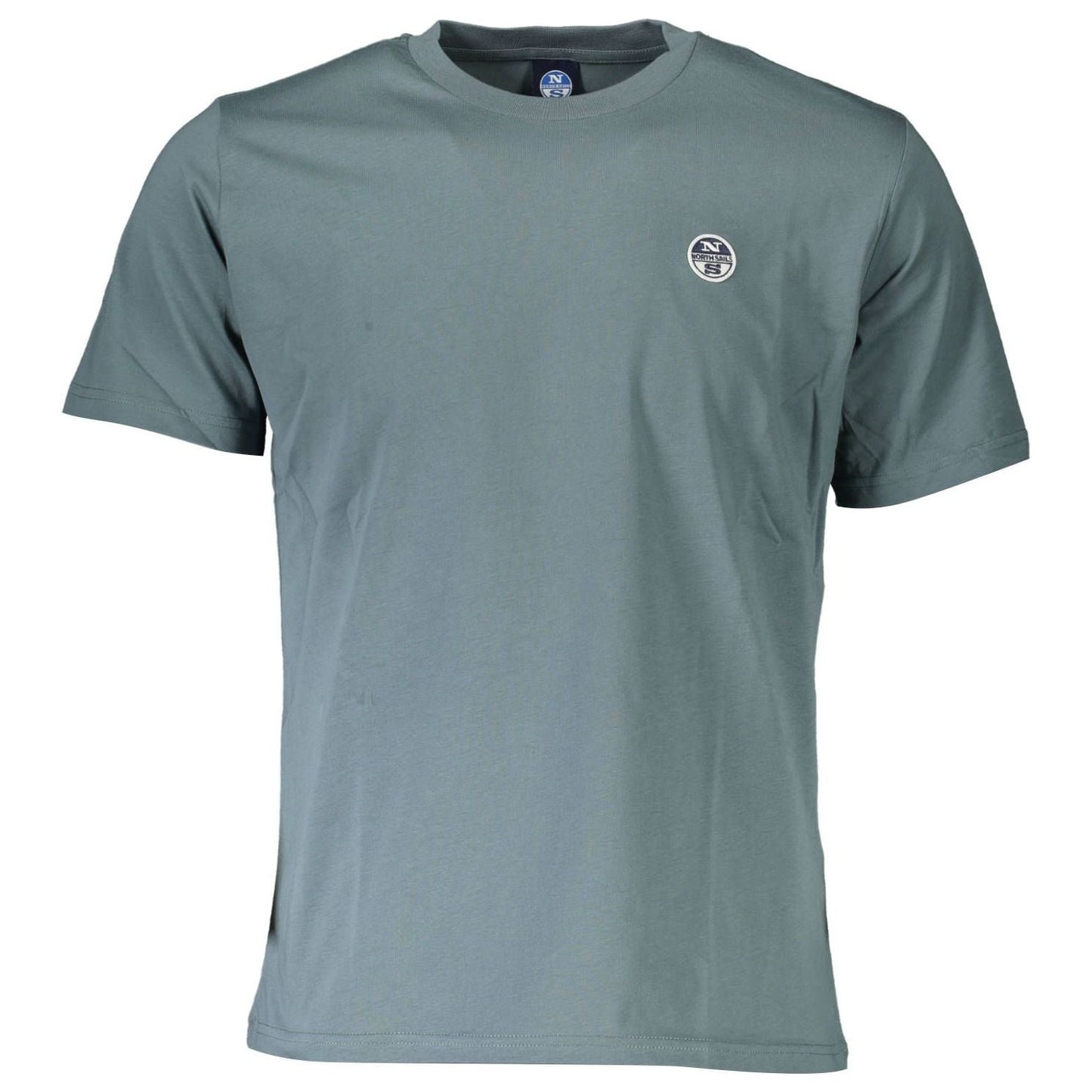 North Sails Chic Green Round Neck Tee with Logo Detail chic-green-round-neck-tee-with-logo-detail