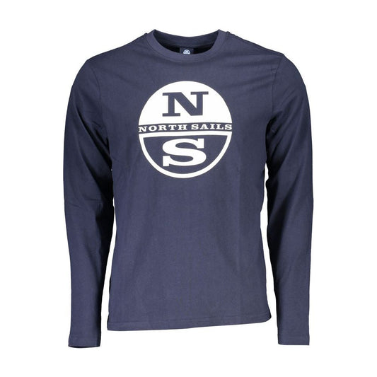 North Sails Blue Cotton T-Shirt blue-cotton-t-shirt-57