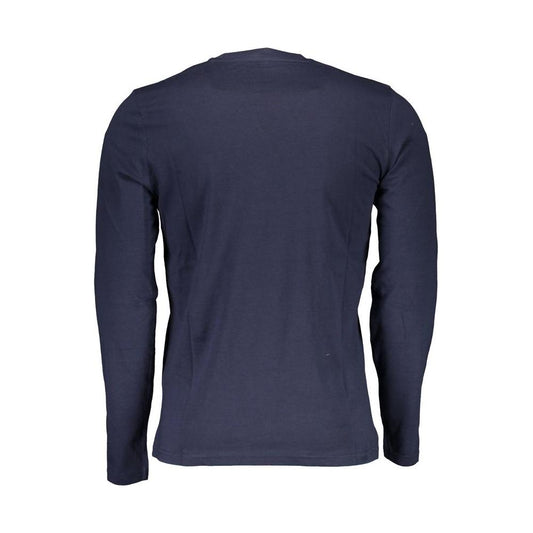 Blue Long Sleeve Tee with Signature Print