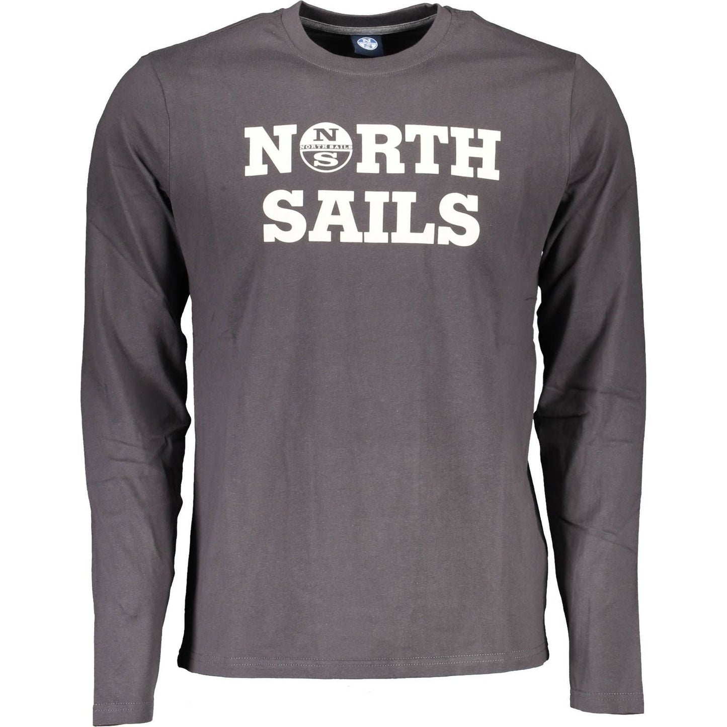 North Sails Elegant Gray Long-Sleeve Cotton Tee elegant-gray-long-sleeve-cotton-tee