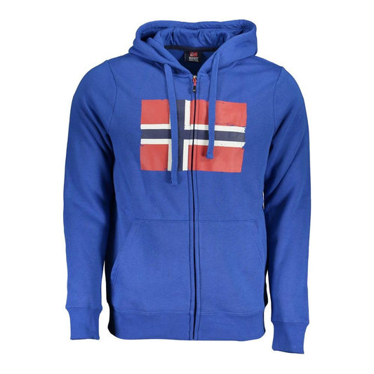 Norway 1963Blue Hooded Fleece Sweatshirt with Central PocketsMcRichard Designer Brands£79.00