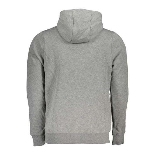 Norway 1963 | Sleek Gray Hooded Fleece Sweatshirt| McRichard Designer Brands   