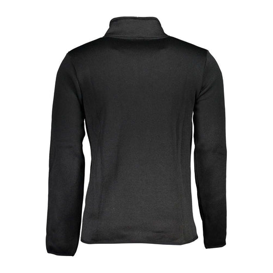 Sleek Black Long Sleeve Zip Sweatshirt