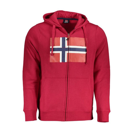 Norway 1963 | Pink Fleece Hooded Sweatshirt with Logo| McRichard Designer Brands   