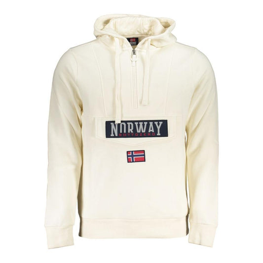 Norway 1963 | Elevated Comfort White Hooded Sweatshirt| McRichard Designer Brands   