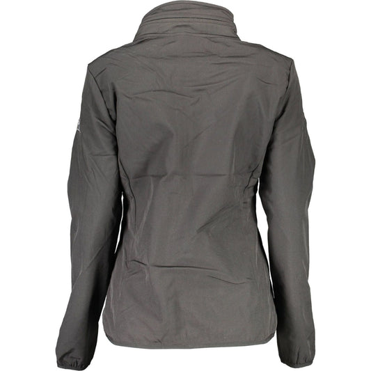 Sleek Black Sports Jacket with Removable Hood