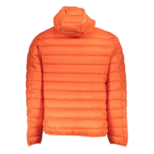 Vibrant Orange Hooded Polyamide Jacket