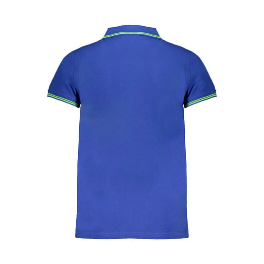 Blue Cotton Polo Shirt