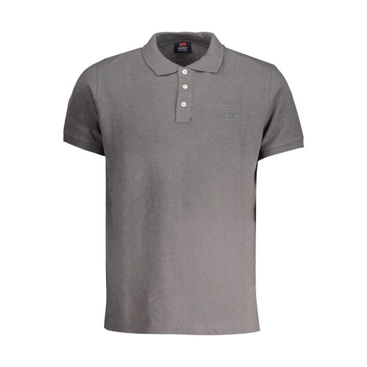 Gray Cotton Polo Shirt