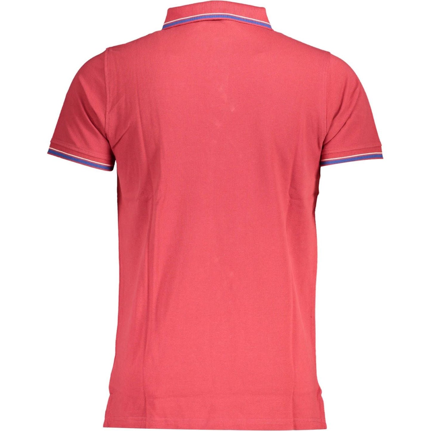 Norway 1963 Chic Contrast Detail Red Polo Shirt chic-contrast-detail-red-polo-shirt