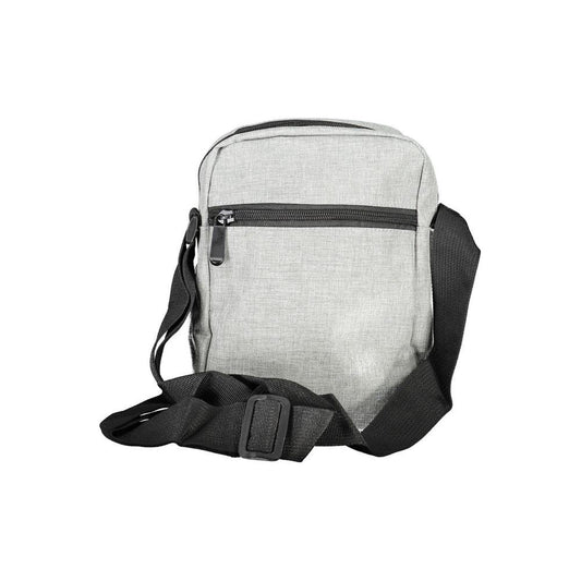 Gray Polyester Shoulder Bag