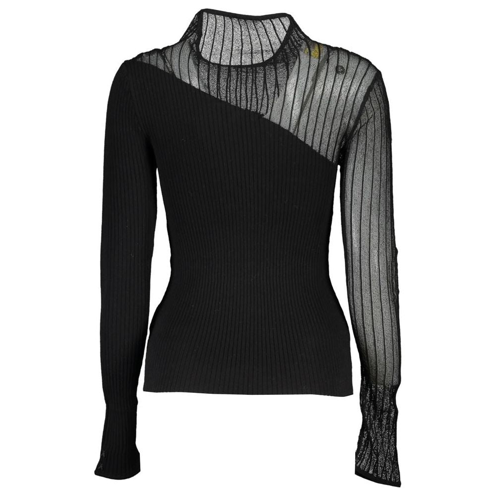 Patrizia Pepe | Elegant Crew Neck Sweater with Contrast Details| McRichard Designer Brands   