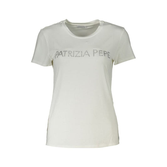 Patrizia Pepe | Chic Sparkling Crew Neck Tee| McRichard Designer Brands   