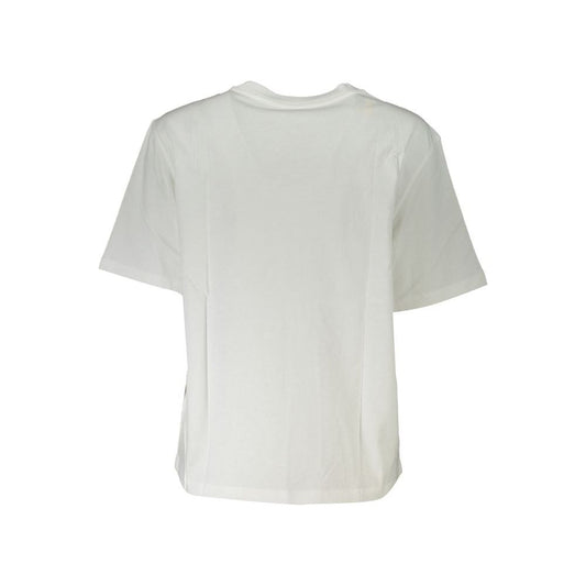 Patrizia Pepe | Elegant Short Sleeve Crew Neck T-Shirt with Rhinestone Detail| McRichard Designer Brands   