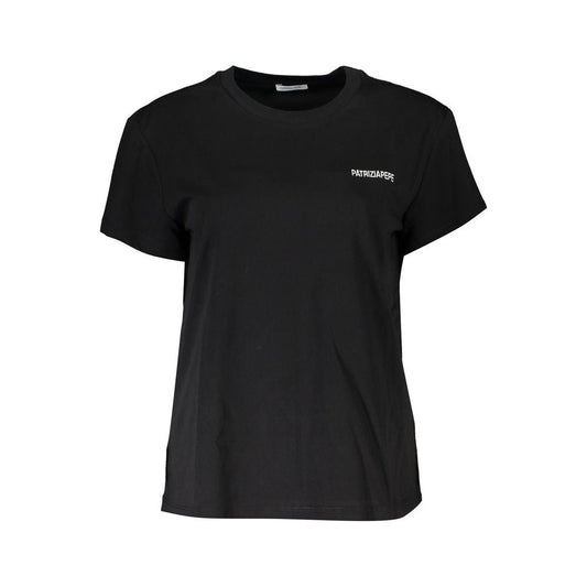 Patrizia Pepe | Black Cotton Tops & T-Shirt| McRichard Designer Brands   