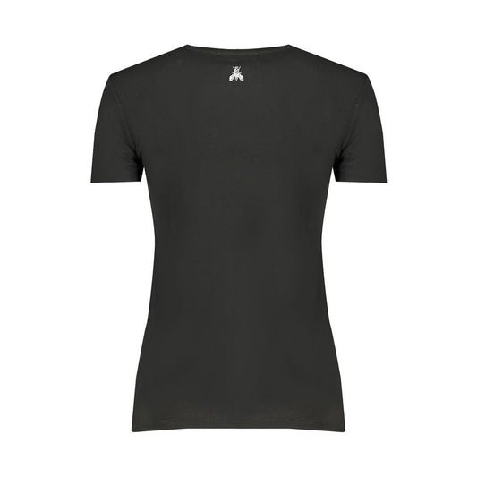 Patrizia Pepe Black Elastane Tops & T-Shirt black-elastane-tops-t-shirt