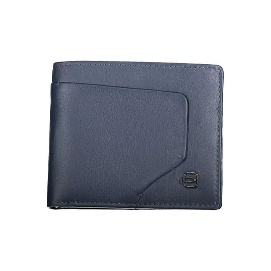 Sleek Dual-Compartment Leather Wallet with RFID Block