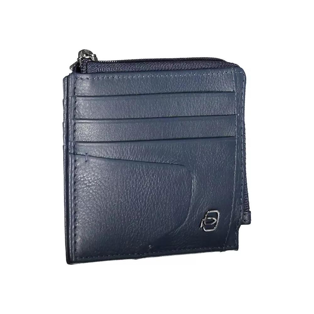 Piquadro | Sleek Blue Leather Card Holder with RFID Blocker| McRichard Designer Brands   