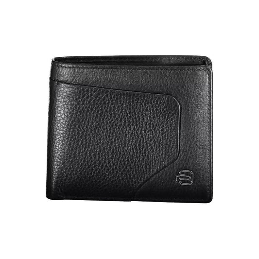 Piquadro | Sleek Black Leather Bifold Wallet with RFID Block| McRichard Designer Brands   