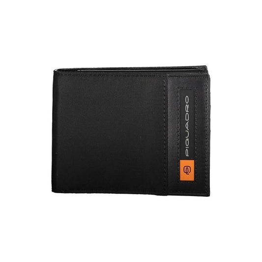 Eco-Chic Contrast Detailed Black Wallet