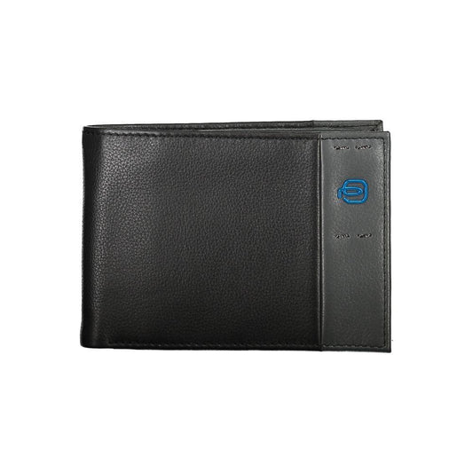Piquadro | Elegant Dual-Fold Leather Wallet with Coin Purse| McRichard Designer Brands   