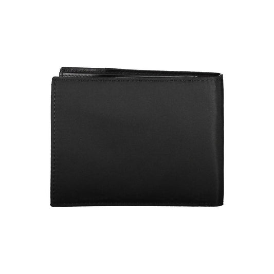 Eco-Chic Contrast Detailed Black Wallet