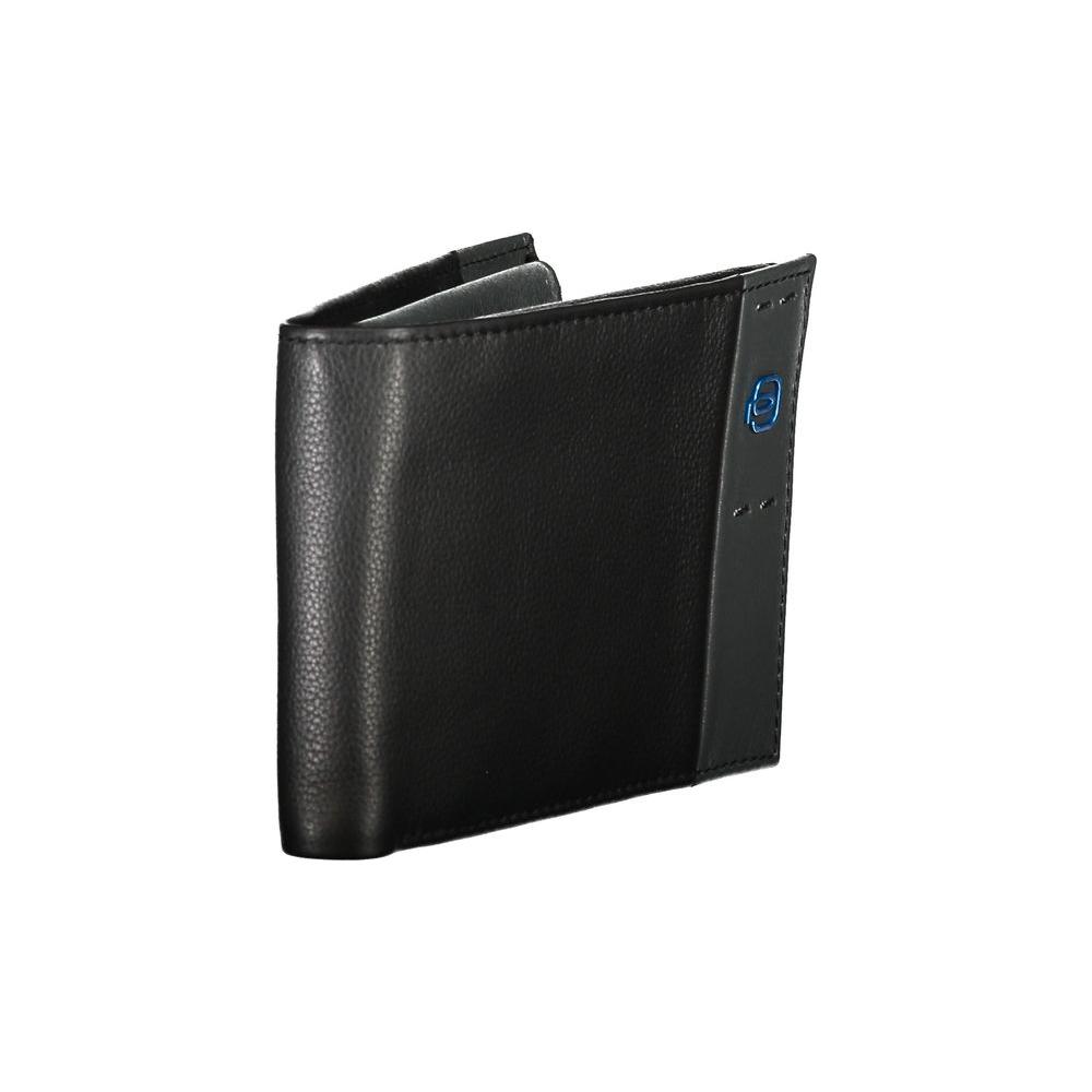 Piquadro | Elegant Dual-Fold Leather Wallet with Coin Purse| McRichard Designer Brands   